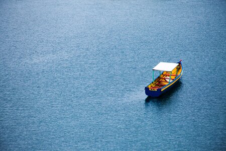Sea water blue boat
