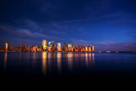 City Skyline Sunset photo