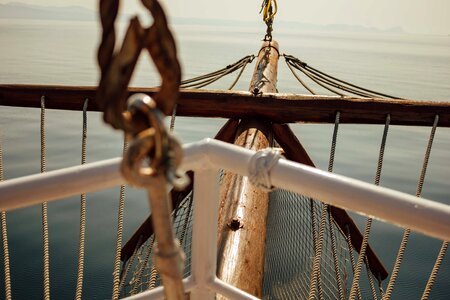 Sailboat rope sailing photo