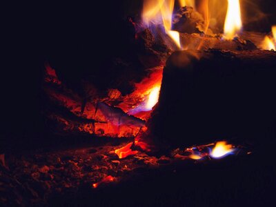 Burning fire flames photo