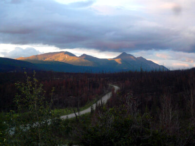 Nahanni Range Road near Tuchitua in the Yukon Territory, Canada photo