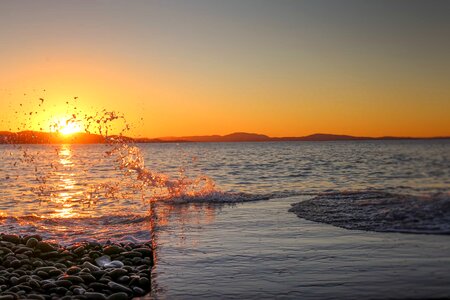 Backlight bay beach photo