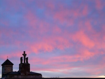 Afterglow church abendstimmung