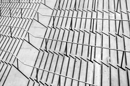 Architecture railings black and white