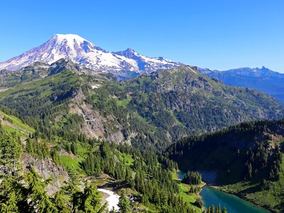 Mount Rainier and Tatoosh Lakes at Tatoosh Wilderness