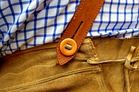 Button fashion leather