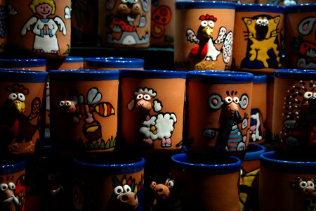 Ceramic pottery christmas market photo