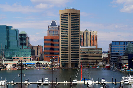 Baltimore Skyline from the dock in Maryland photo