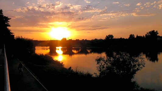 Elbe backlighting saxony photo