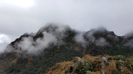 Wild landscape of the Inca Trail, Peru photo