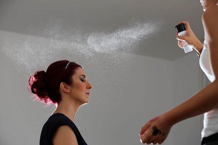 Studio beautician model