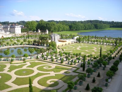 Garden of the Versailles palace Orangery photo