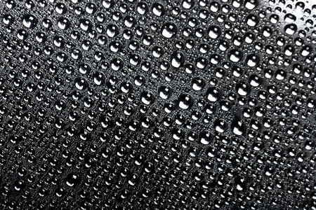 Black and white water drops background photo