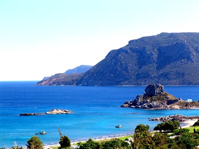 Greece kos island blue bay photo