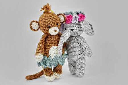 Dolls handmade knitting