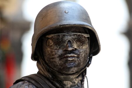 Statue colored soldier