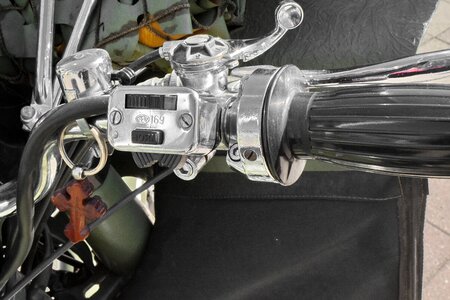 Motorcycle steering wheel mechanism photo