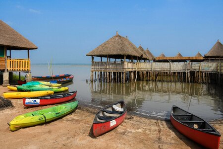 Landscape canoe water photo