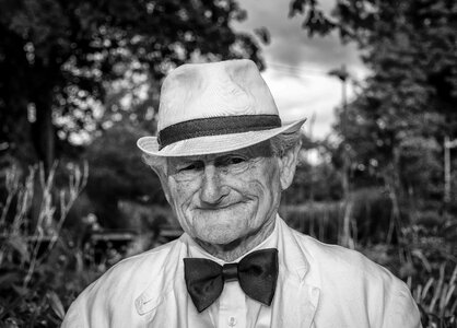Black And White businessman elderly photo