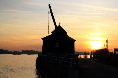 Sunset rhine dusk