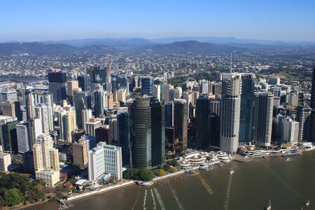 Riverfront cityscape view in Brisbane, Queensland, Australia photo