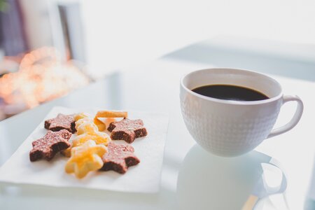 Star Shaped Cookies Coffee photo