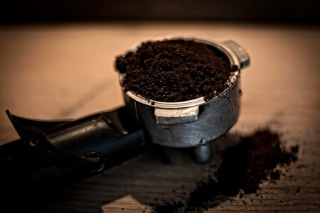 An espresso machine group head for italian coffee photo