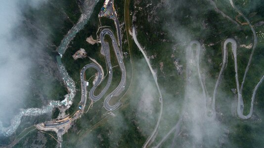 Aerial drone landscape photo
