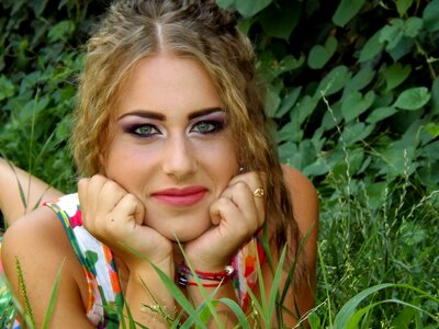 Grass seductive beauty