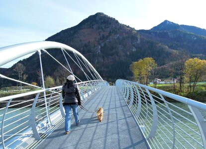 Pedestrian walk bridge photo