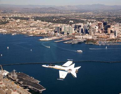 F-18 over San Diego, California photo