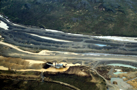 Platinum mining aerial view photo