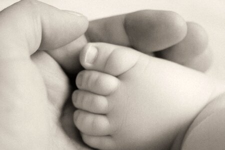 Newborn infant body photo