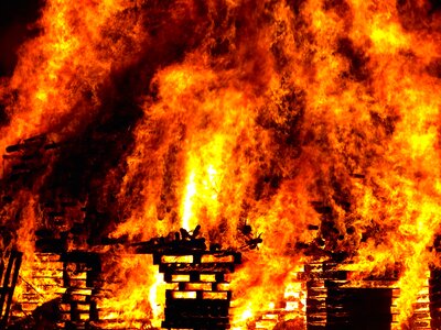 Burning fire flames