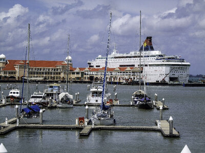 Tanjung City Marina with boats in George Town, Malaysia