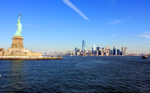The landmark Statue of Liberty against the impressive New York photo