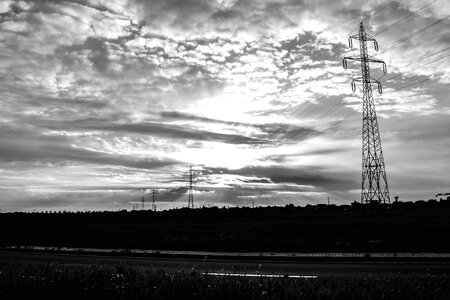 Black And White clouds dark photo