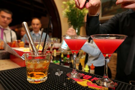 Nightlife cocktails bartender