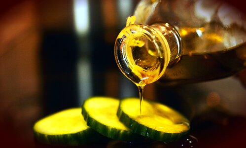 Bottle cucumber olive
