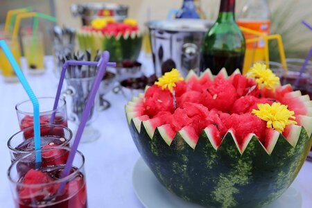 Cocktails watermelon decorative