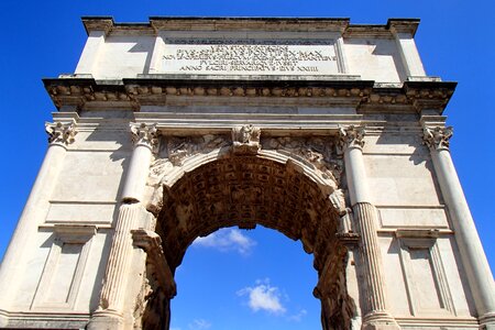 Rome sculpture triumphal arch photo