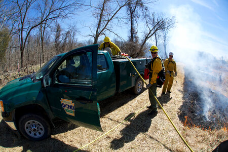 Fire crew at prescribed burn-2 photo