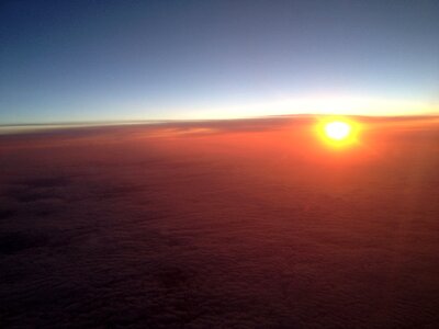 Sunset aeroplane window