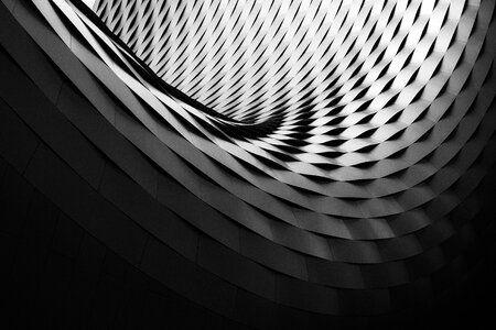 Architecture Detail Geometric Curved Facade of Modern Building photo