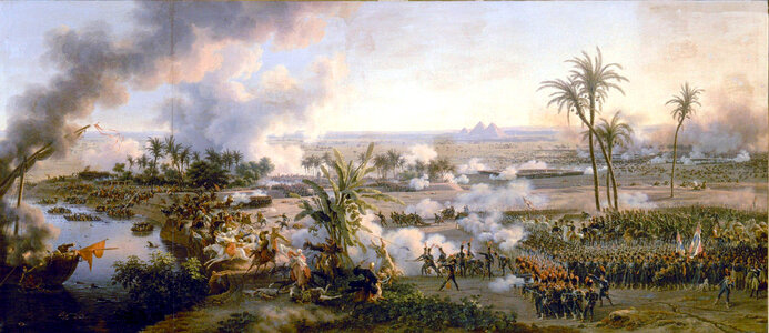 Battle of the Pyramids in Egypt, a victory of Napoleon photo