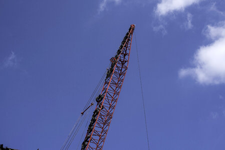 Construction Crane against the sky photo