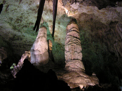 Stalagmites in Carlsbad Caverns National Park, New Mexico photo