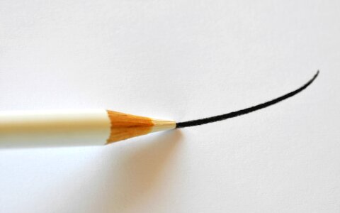 Pencil line plain white