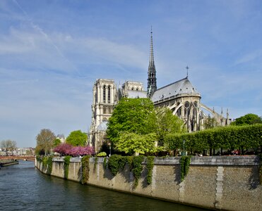 Seine river architecture gothic photo