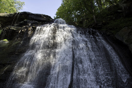 Close-up frontal view of Brandywine Falls in Cayuhoga Valley National Park, Ohio photo